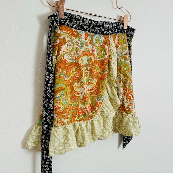 Urban Outfitters Toni Floral Wrap Skirt Paisley Boho Mini - Picture 6 of 8